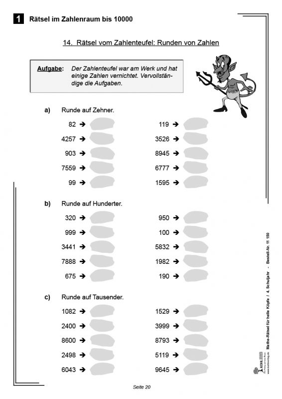 Mathe-Rätsel für helle Köpfe / Klasse 4