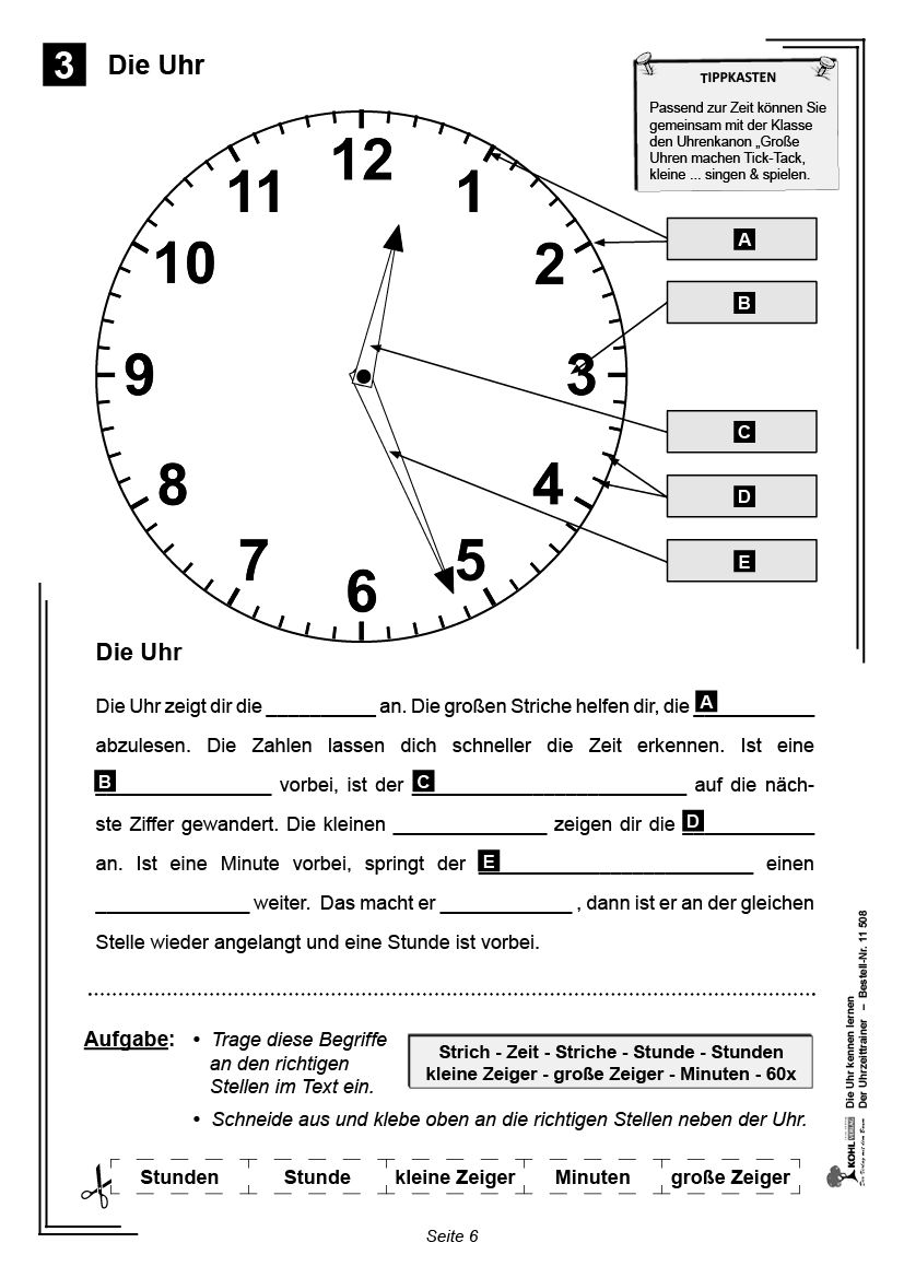Die Uhr lesen lernen