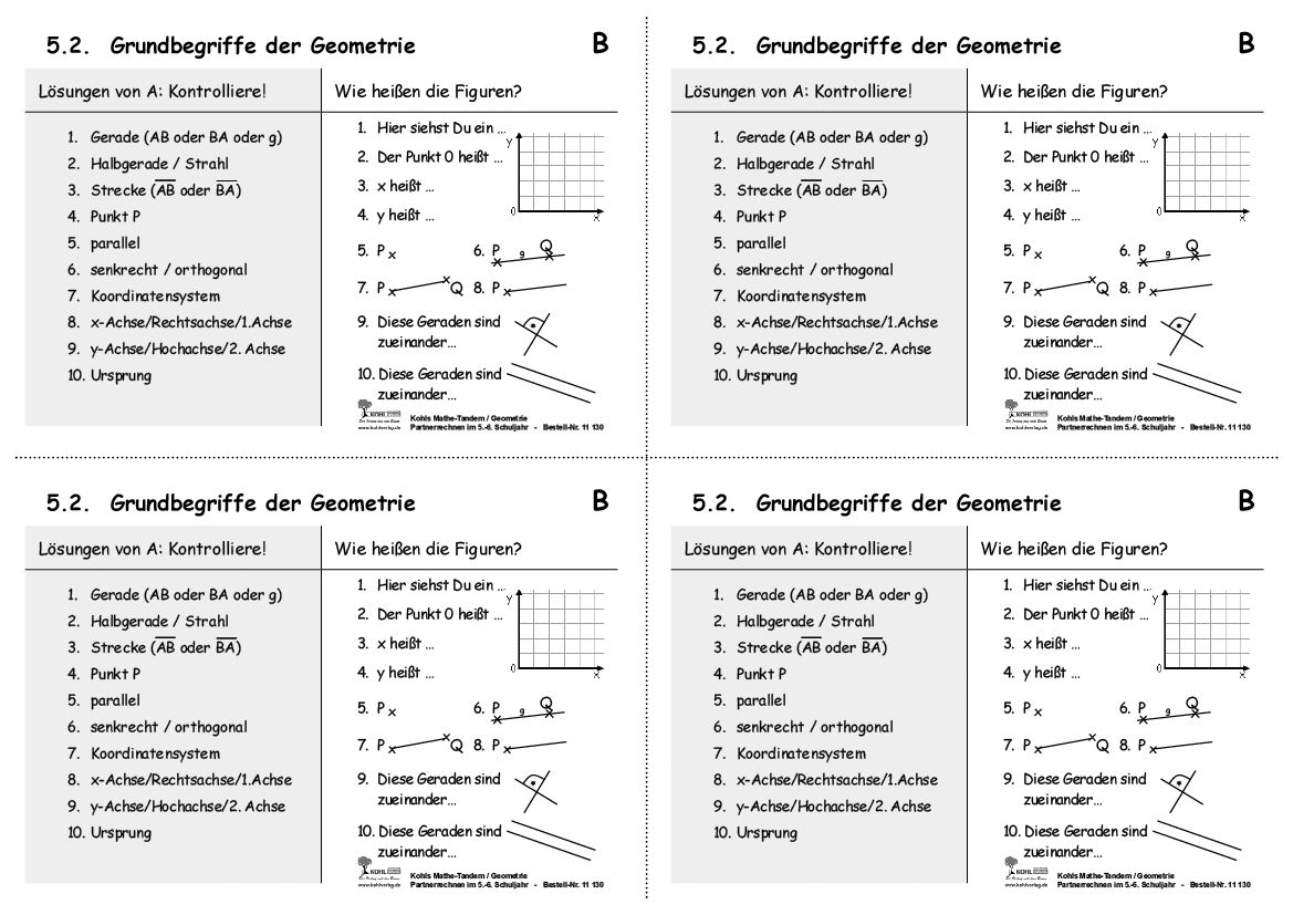 Kohls Mathe-Tandem Geometrie / Klasse 5-6